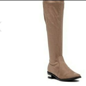 Catherine Malandrino Taupe Over The Knee Boots 8.5